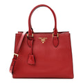 Saffiano Soft Calfskin Large Tote Fuoco