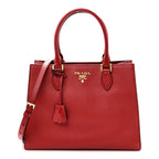 Saffiano Soft Calfskin Large Tote Fuoco