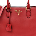 Saffiano Soft Calfskin Large Tote Fuoco