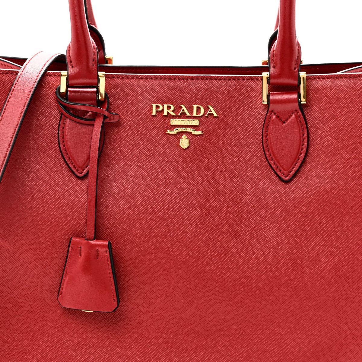 Saffiano Soft Calfskin Large Tote Fuoco