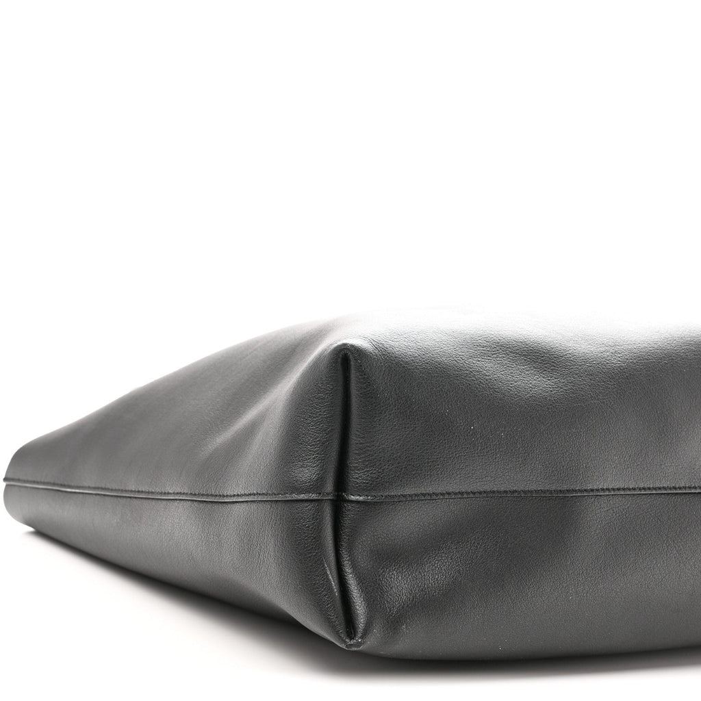 Calfskin Large Shopping Tote Black
