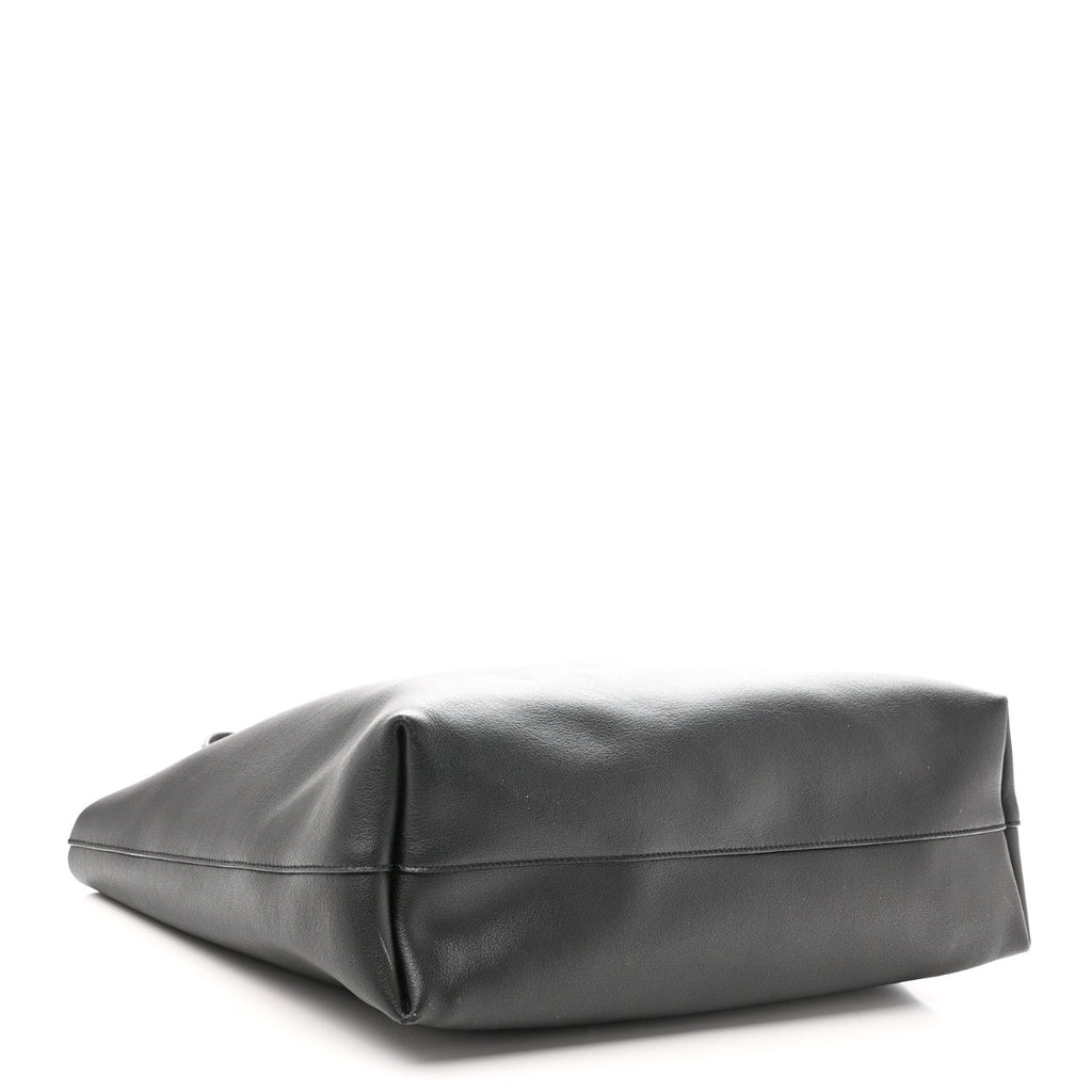 Calfskin Large Shopping Tote Black