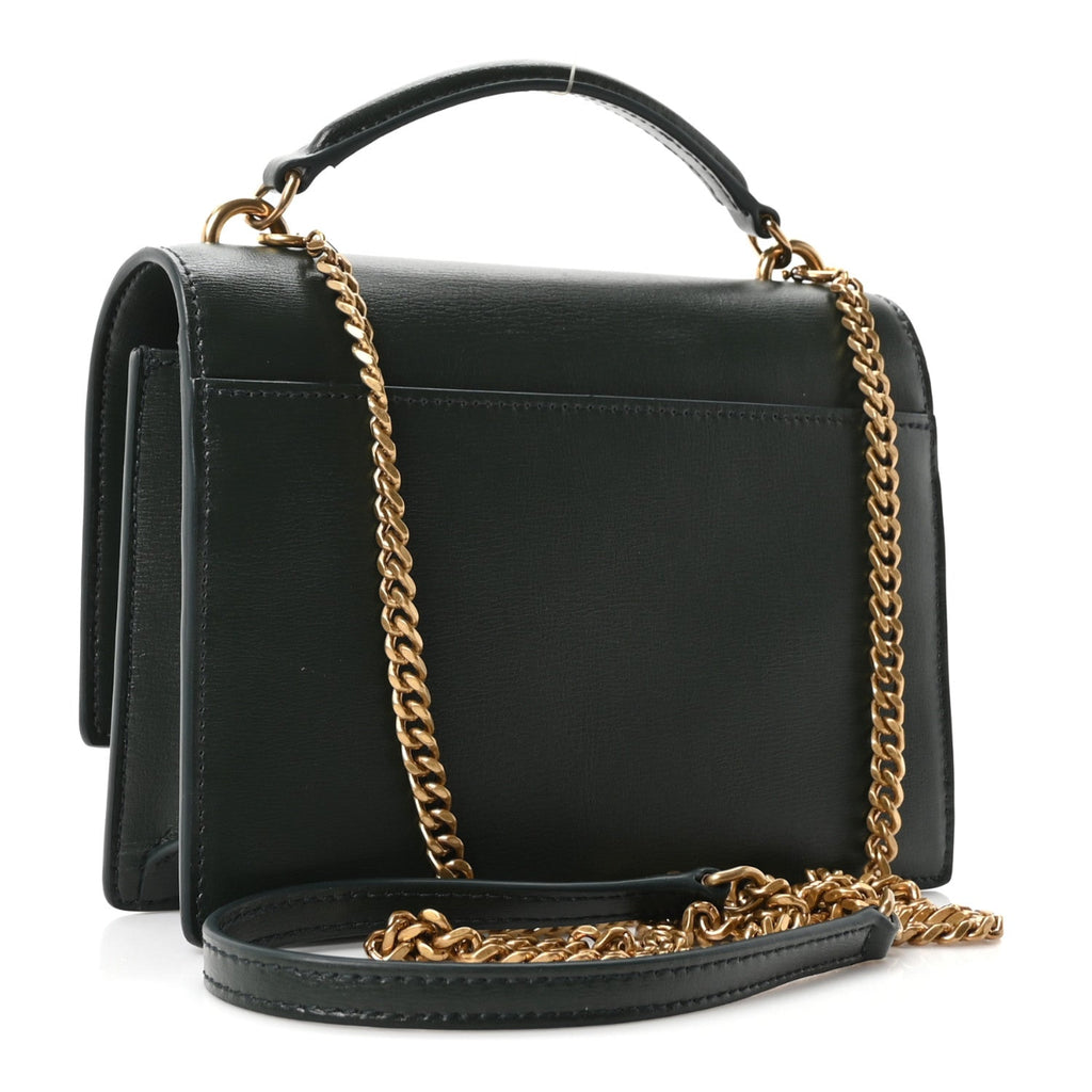 Calfskin Monogram Sunset Chain Wallet New Vert Fonce