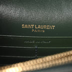 Calfskin Monogram Sunset Chain Wallet New Vert Fonce