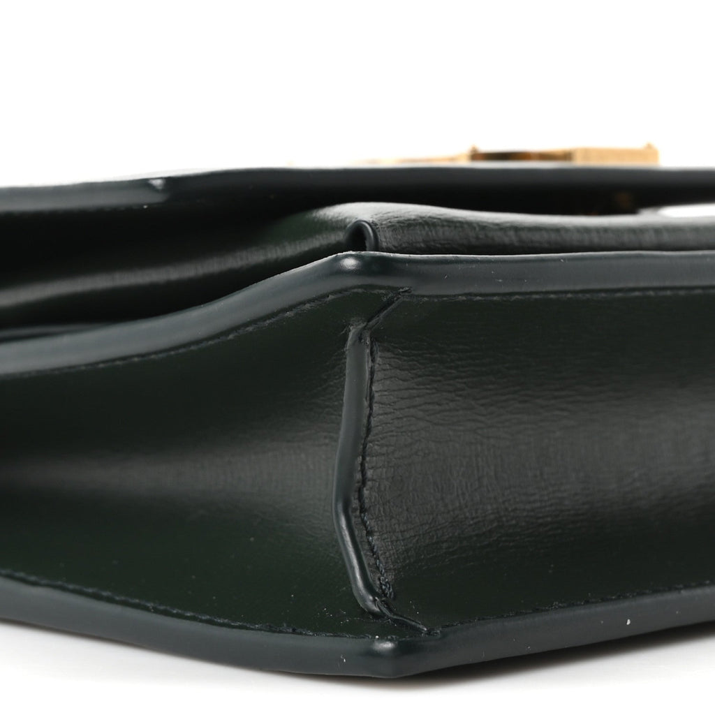 Calfskin Monogram Sunset Chain Wallet New Vert Fonce