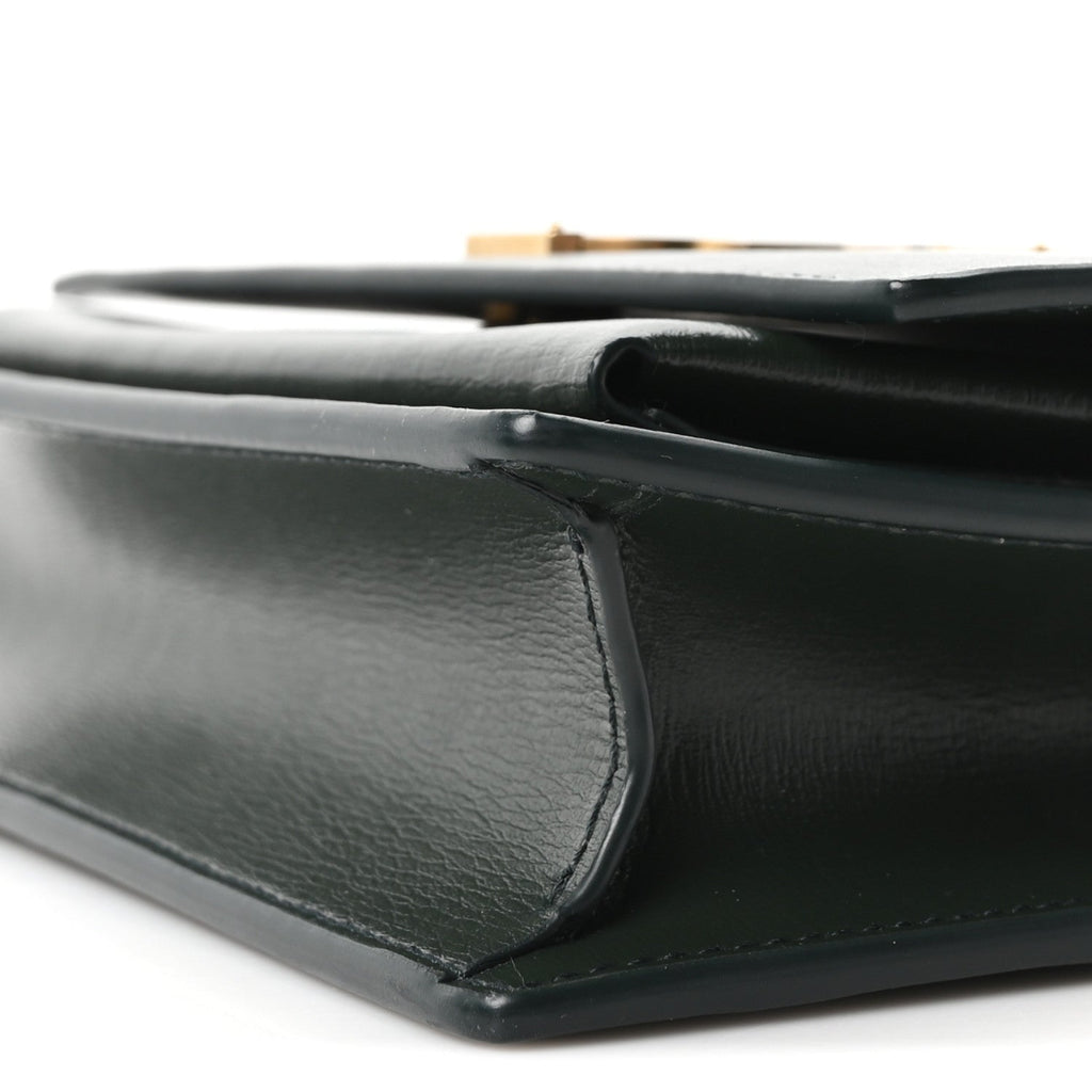 Calfskin Monogram Sunset Chain Wallet New Vert Fonce