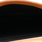 Grain De Poudre Matelasse Chevron Monogram Envelope Clutch Natural Dark