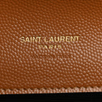 Grain De Poudre Matelasse Chevron Monogram Envelope Clutch Natural Dark