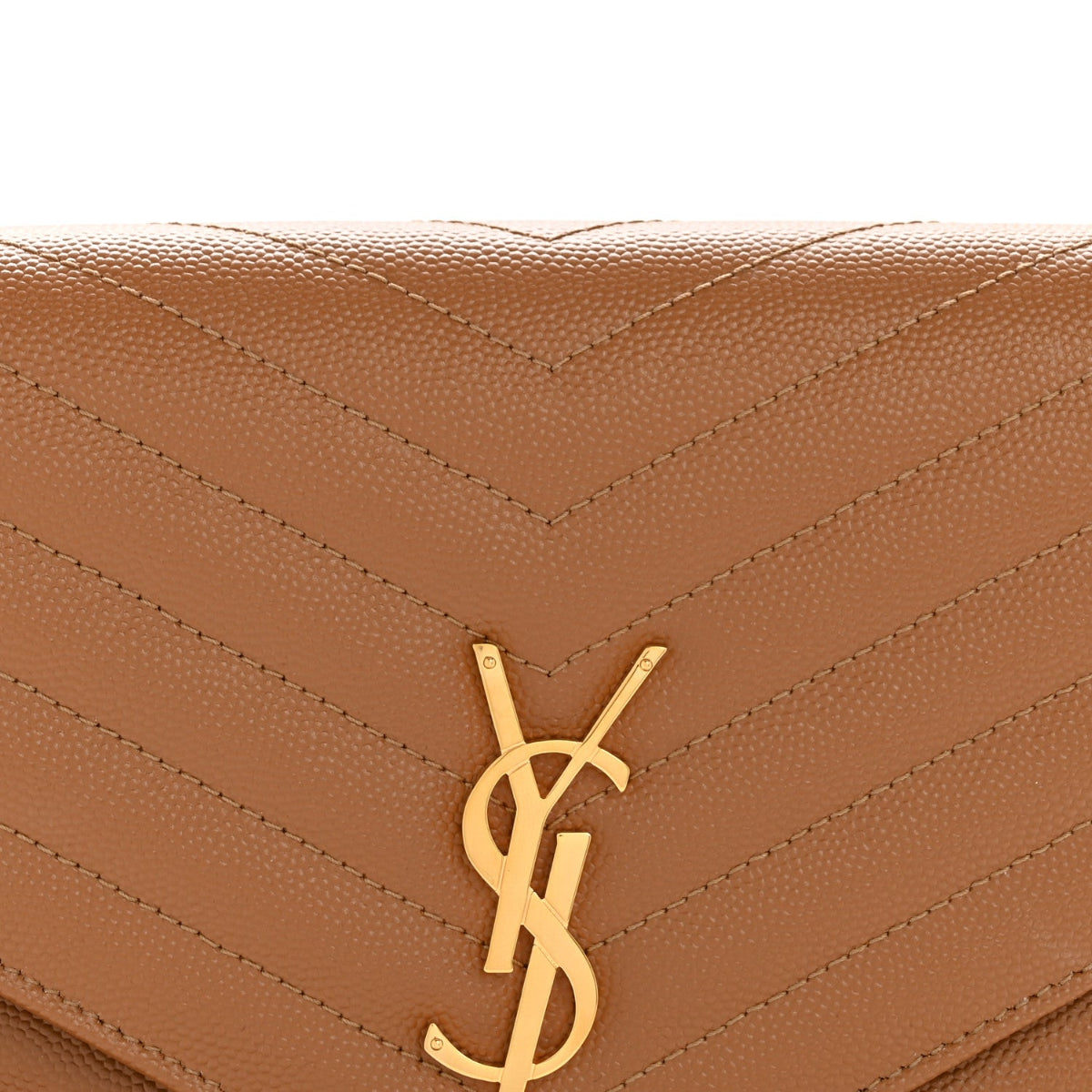 Grain De Poudre Matelasse Chevron Monogram Envelope Clutch Natural Dark