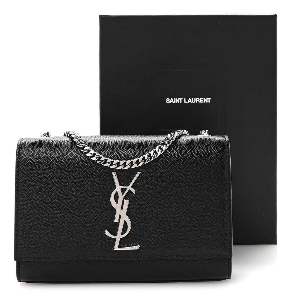 Grain De Poudre Small Monogram Kate Satchel Black
