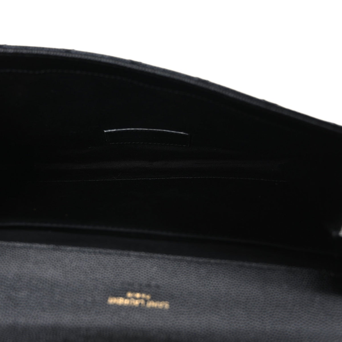 Grain De Poudre Textured Mixed Matelasse Triquilt Monogram Clutch Black