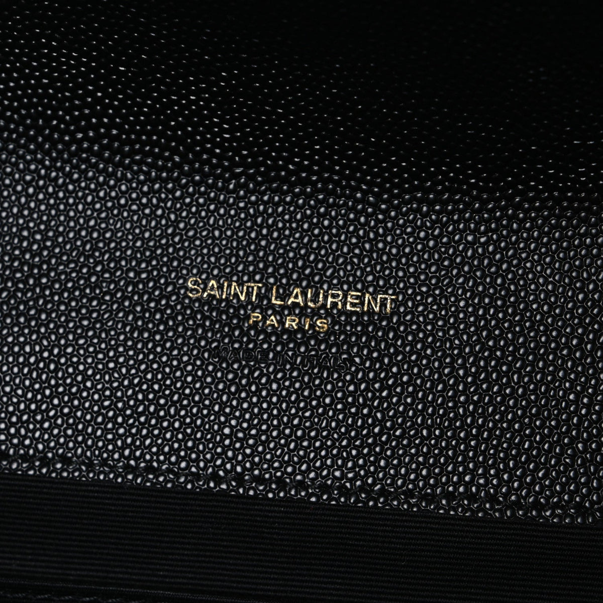 Grain De Poudre Textured Mixed Matelasse Triquilt Monogram Clutch Black