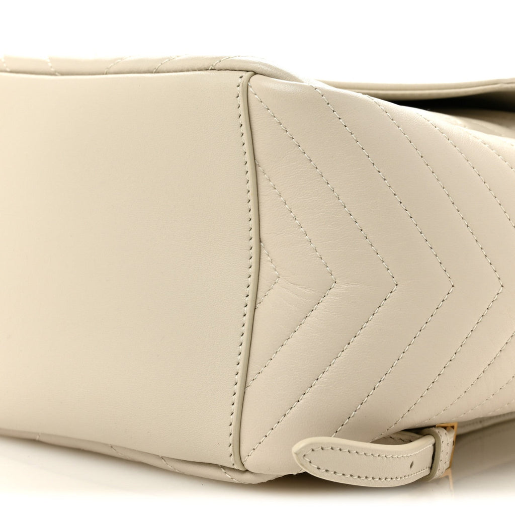 Lambskin Matelasse Monogram Joe Backpack Cream