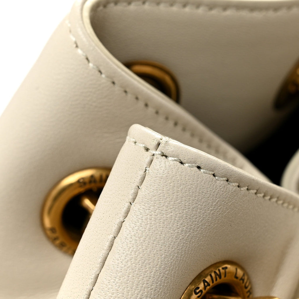 Lambskin Matelasse Monogram Joe Backpack Cream