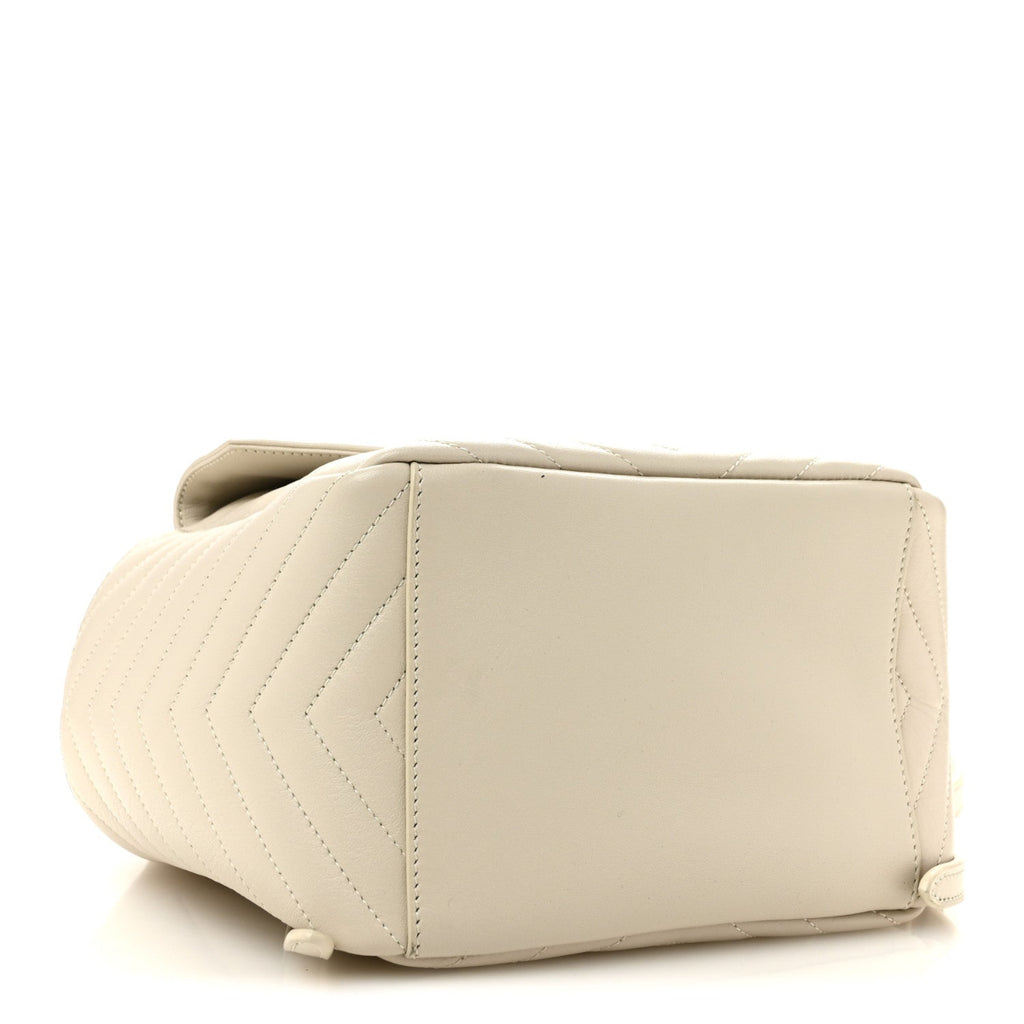 Lambskin Matelasse Monogram Joe Backpack Cream