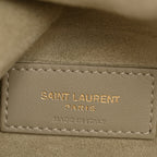 Shearling Calfskin Medium Reversible Monogram Kate Satchel Grey