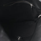 Sakai Be Green Calfskin Diagonal Stitched Medium Blondie Tote Black