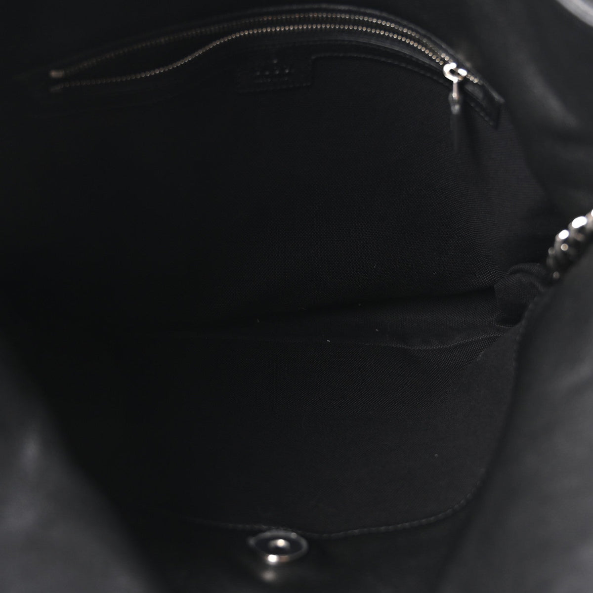 Sakai Be Green Calfskin Diagonal Stitched Medium Blondie Tote Black