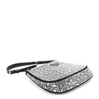 Satin Crystal Cleo Adjustable Strap Shoulder Bag Metal