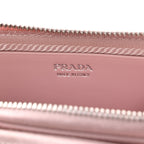 Satin Crystal Mini Triangle Crossbody Pouch Alabastro