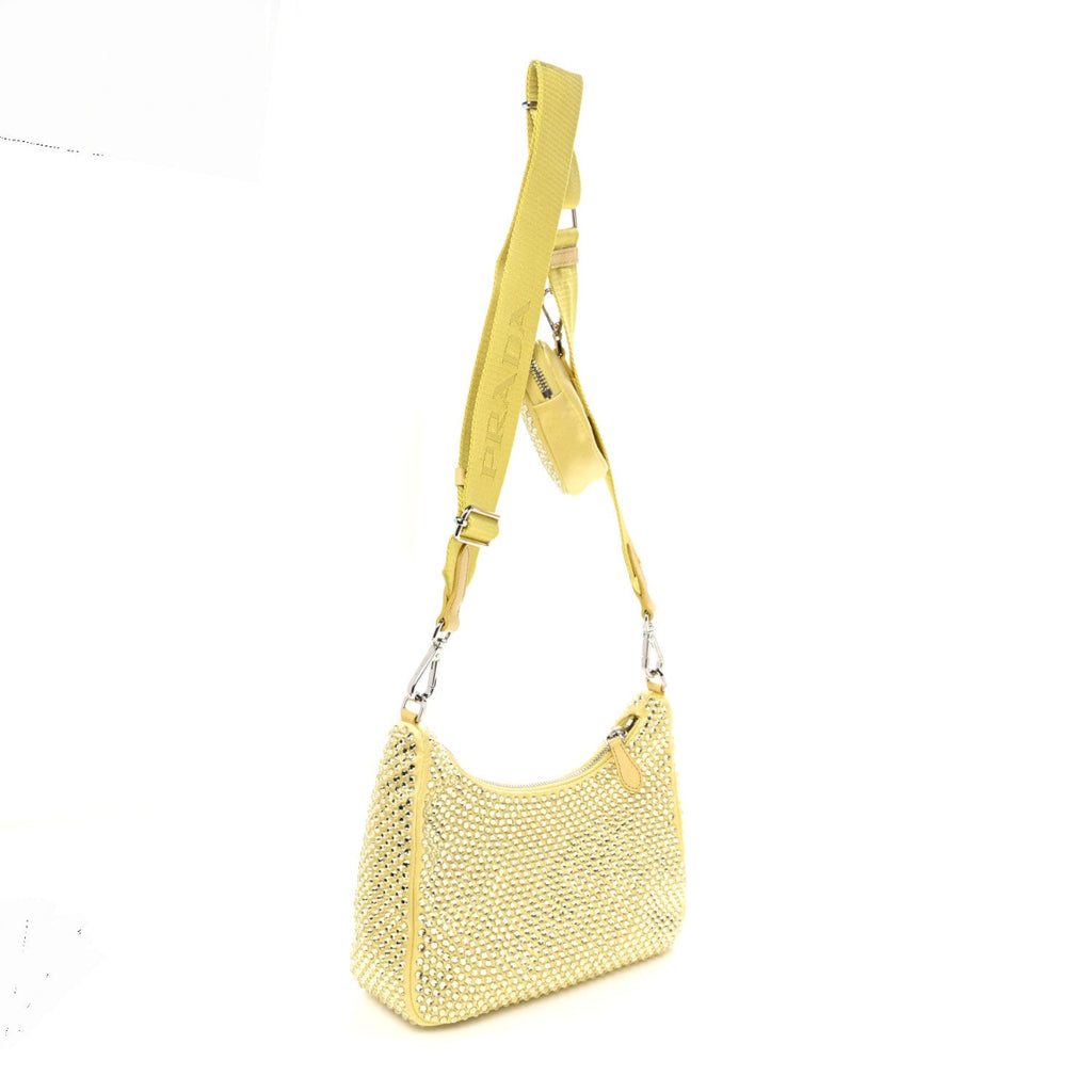 Satin Crystal Re-Edition 2005 Shoulder Bag Ananas