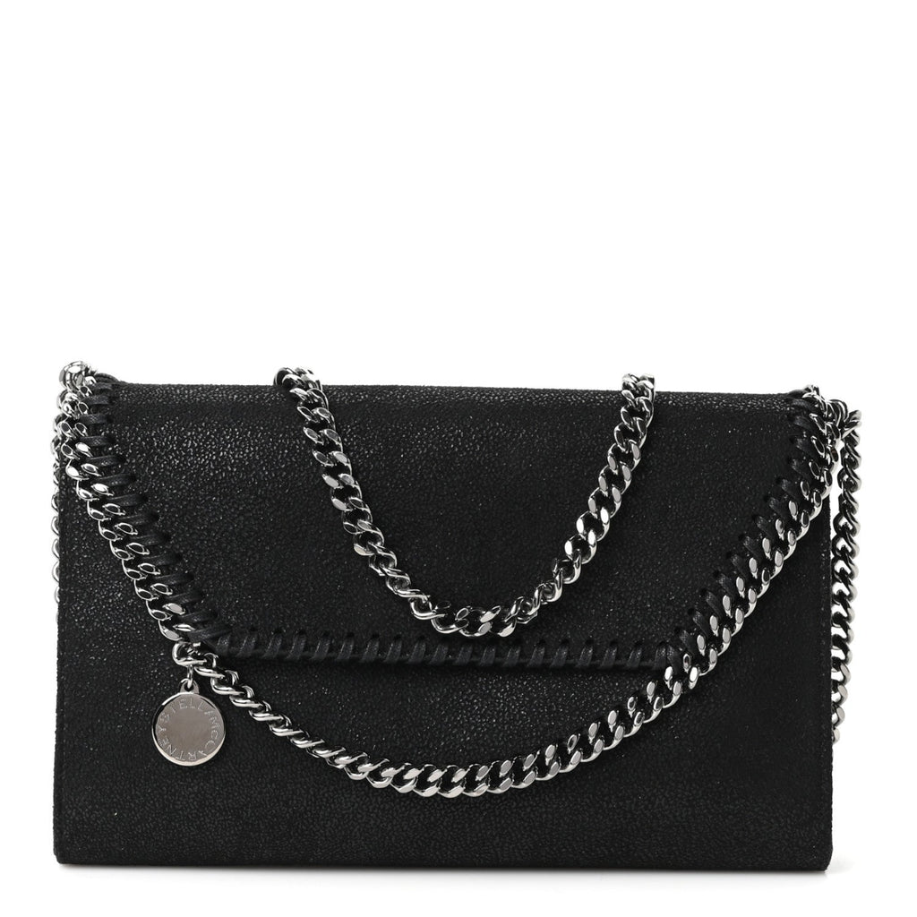 Shaggy Deer Mini Falabella Crossbody Bag Black