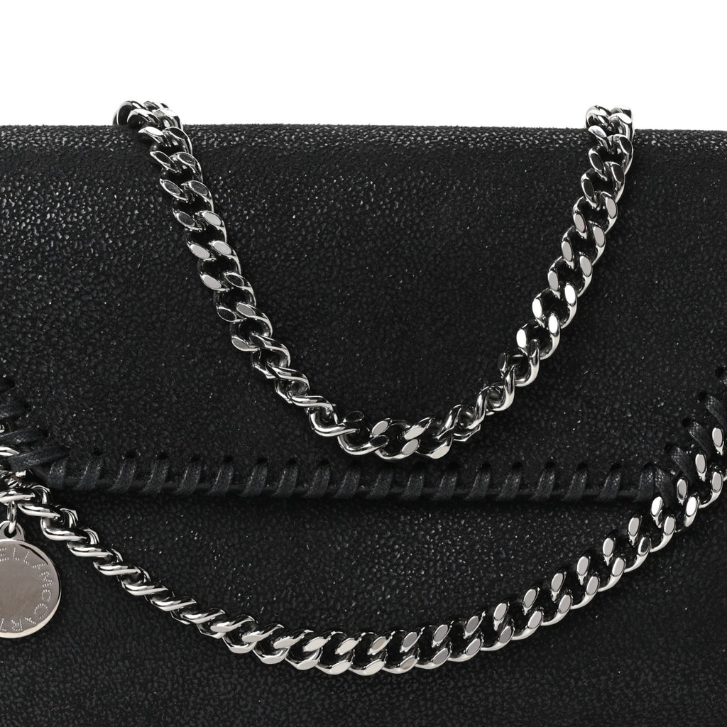 Shaggy Deer Mini Falabella Crossbody Bag Black