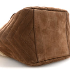 Shearling Suede Monogram Joe Nano Bucket Bag Dark Cigar Natural Beige