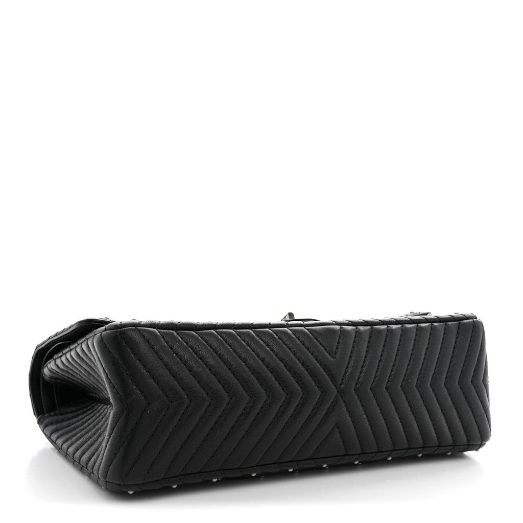 Sheepskin Chevron Quilted Studded 2.55 Reissue 226 Flap Black