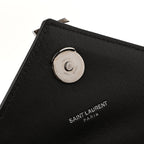 Sheepskin Tri-Quilt Monogram Medium College Bag Coal
