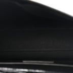 Shiny Calfskin Crocodile Embossed Manhattan Baguette Black