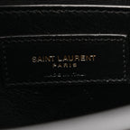 Shiny Calfskin Crocodile Embossed Manhattan Baguette Black