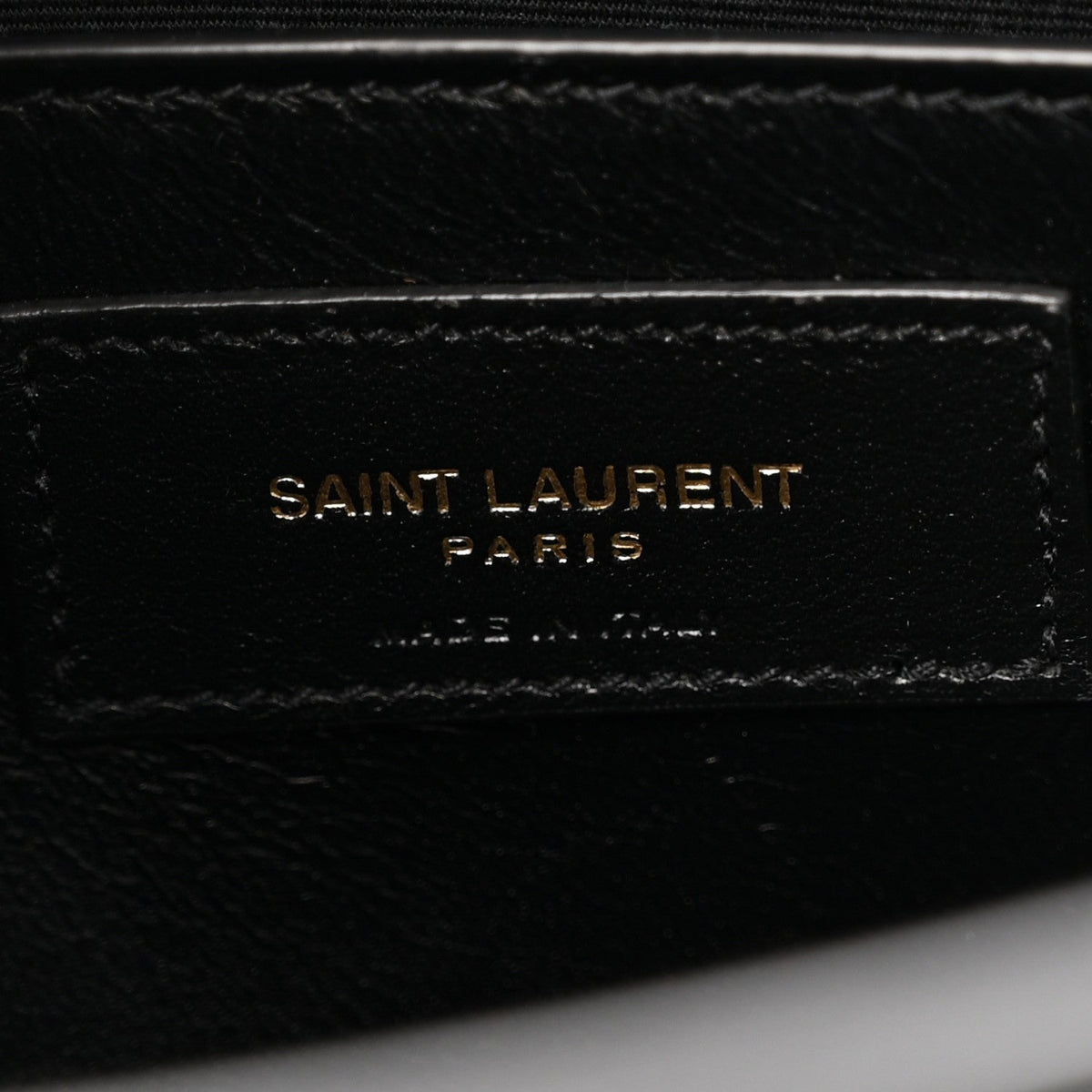 Shiny Calfskin Crocodile Embossed Manhattan Baguette Black
