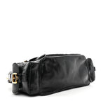Shiny Calfskin Medium Double Carry Camera Bag Black
