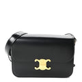 Shiny Calfskin Medium Triomphe Black