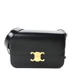 Shiny Calfskin Medium Triomphe Black