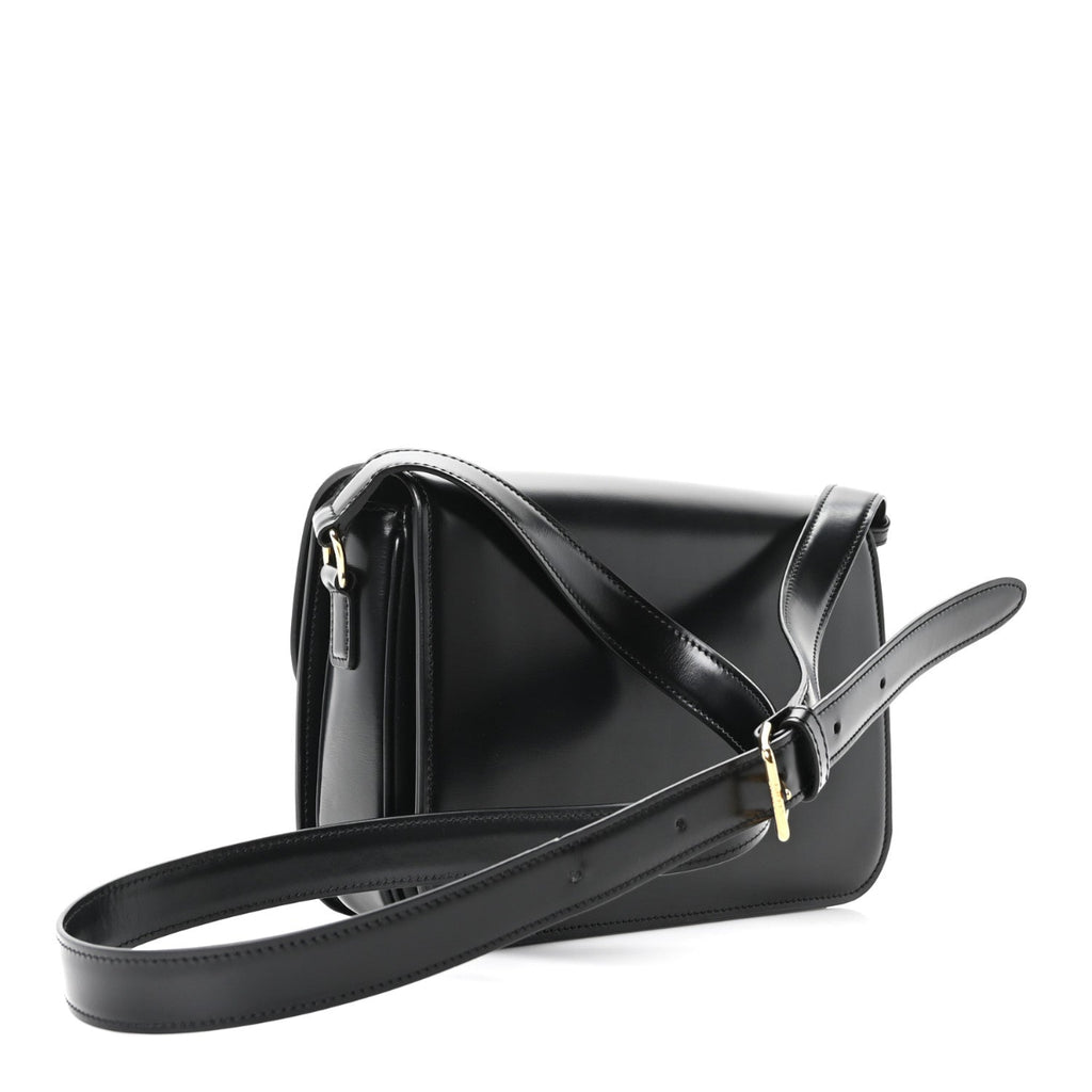 Shiny Calfskin Medium Triomphe Black