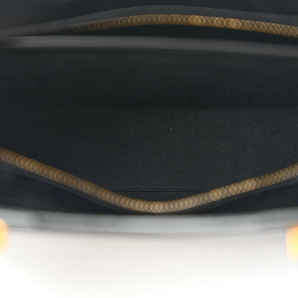 Shiny Calfskin Medium Uptown Tote Black