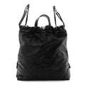 Shiny Calfskin Quilted Chanel 22 Backpack So Black