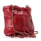 Shiny Calfskin Quilted Mini Chanel 22 Red