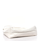 Shiny Calfskin Quilted Mini Chanel 22 White
