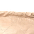 Shiny Calfskin Quilted Small Chanel 22 Ecru
