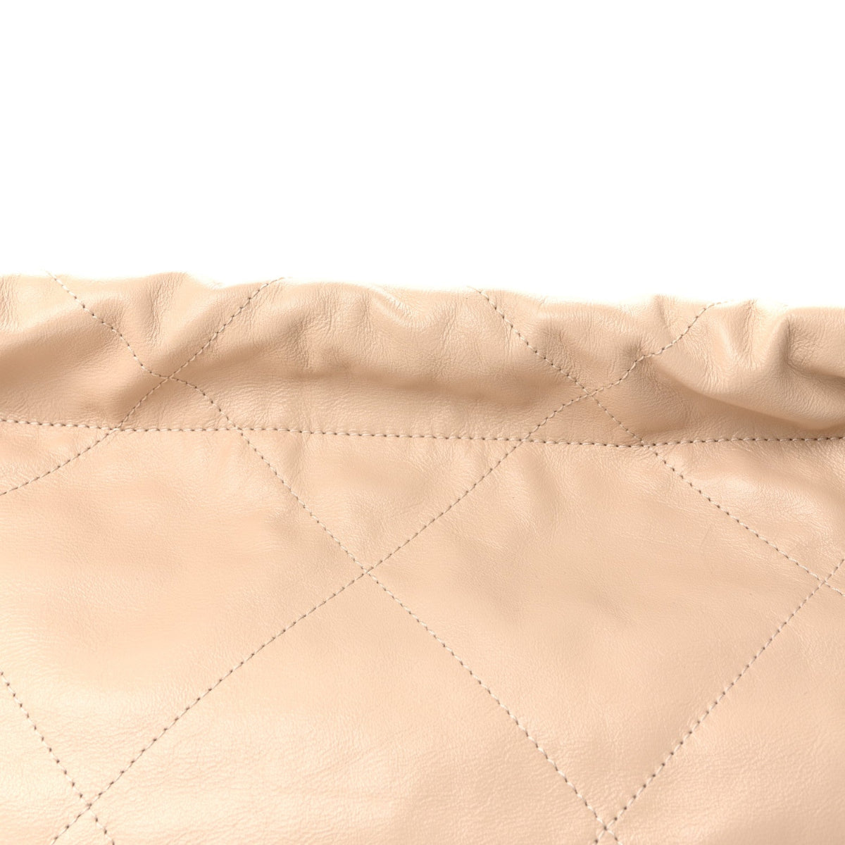 Shiny Calfskin Quilted Small Chanel 22 Ecru