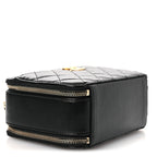 Shiny Calfskin Quilted Small Pick Me Up Vanity Case Black