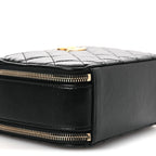 Shiny Calfskin Quilted Small Pick Me Up Vanity Case Black