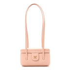 Shiny Caviar Preppy Coco Long Vanity With Strap Light Pink