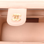 Shiny Caviar Preppy Coco Long Vanity With Strap Light Pink