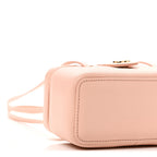 Shiny Caviar Preppy Coco Long Vanity With Strap Light Pink