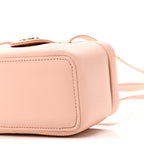Shiny Caviar Preppy Coco Long Vanity With Strap Light Pink