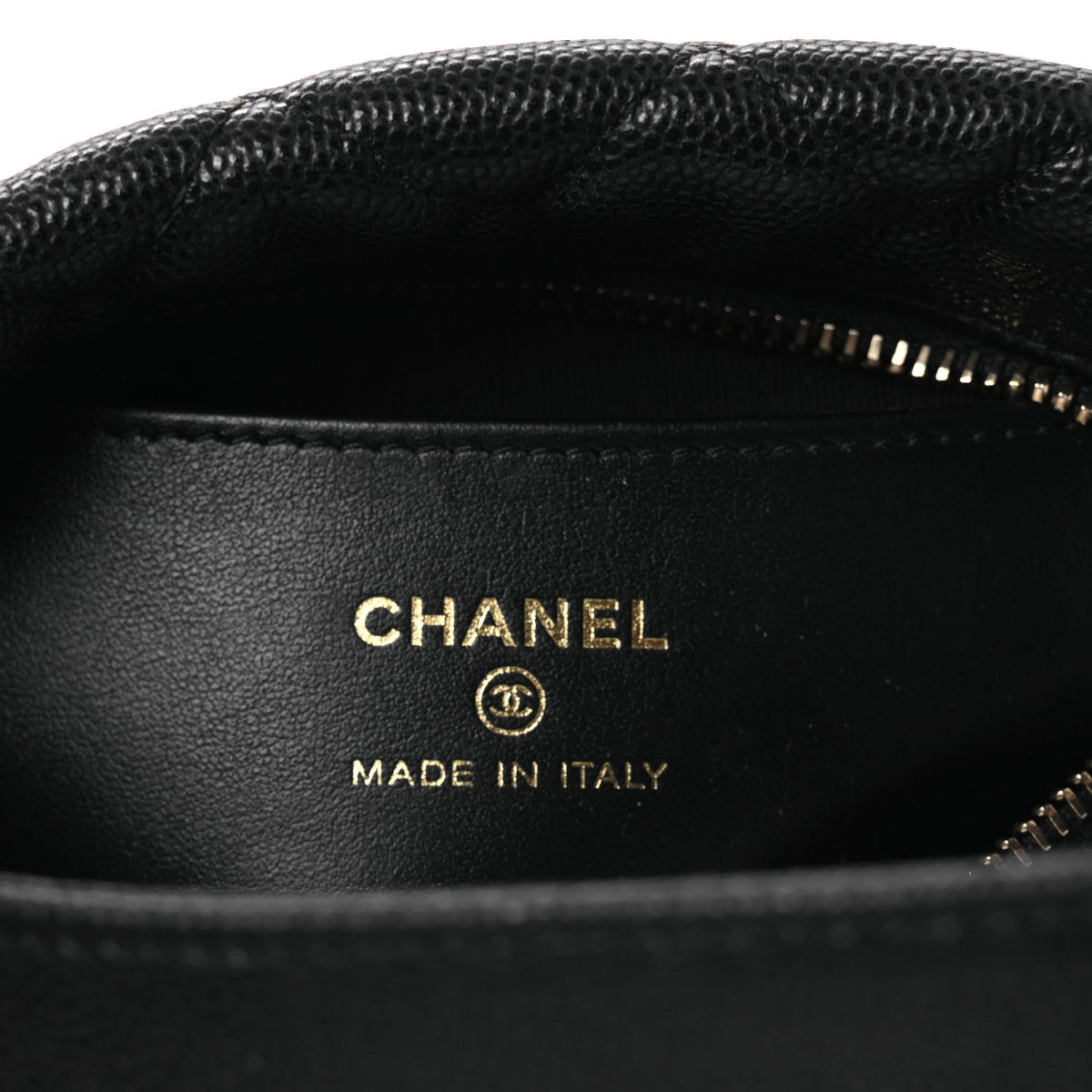 Shiny Caviar Quilted Bow Pouch Hobo Black